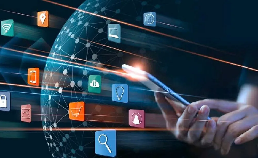 Biểu tượng lá chắn bảo mật vàng tím tượng trưng cho sự an toàn dữ liệu của zt9398